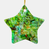 Glad abstract ornament ster,Geel kalmerend  (Achterkant)