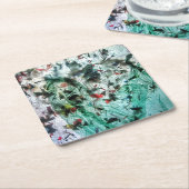 Glad abstract papier onderzetter.Happiness abstrac Kartonnen Onderzetters (Schuin)