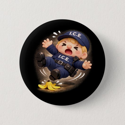 Glad Als Nat Ronde Button 5,7 Cm (Voorkant)