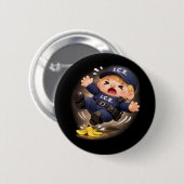 Glad Als Nat Ronde Button 5,7 Cm (Voorkant /achterkant)