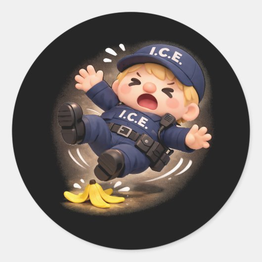 Glad Als Nat Ronde Sticker (Voorkant)