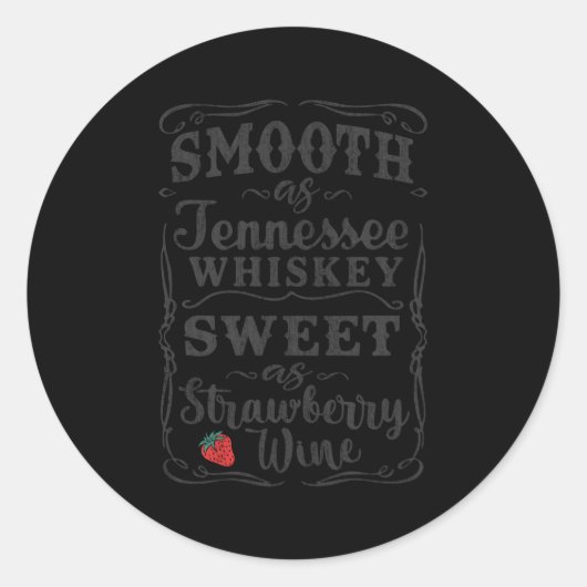 Glad als Tennessee Whiskey Humor vakantie Ronde Sticker (Voorkant)
