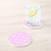 Glad Arabesk - Girly Pop geometrisch patroon Zandsteen Onderzetter (Zijkant)