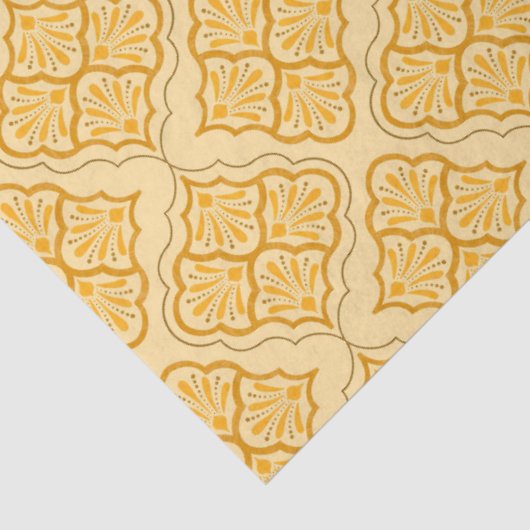 Glad Arabesk - honing neutraal geometrisch patroon Tissuepapier (Detail)