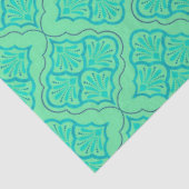 Glad Arabesk - Seafoam geometrisch patroon Tissuepapier (Detail)