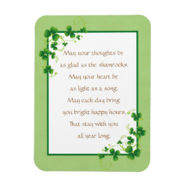 Glad As Shamrocks Irish Blessing Magneet