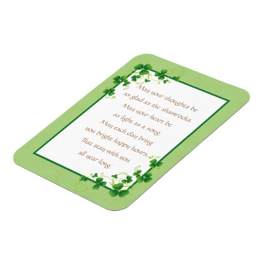 Glad As Shamrocks Irish Blessing Magneet (Linkerzijde)