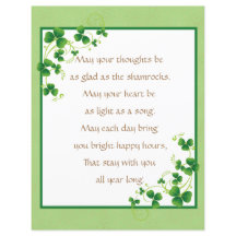 Glad As Shamrocks Irish Blessing Scrapbook