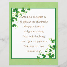 Glad As Shamrocks Irish Blessing Scrapbook