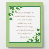 Glad As Shamrocks Irish Blessing Tabletop Fotoplaat (Voorkant)