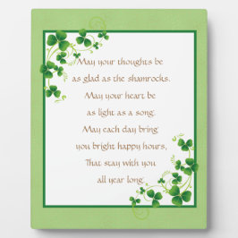 Glad As Shamrocks Irish Blessing Tabletop Fotoplaat
