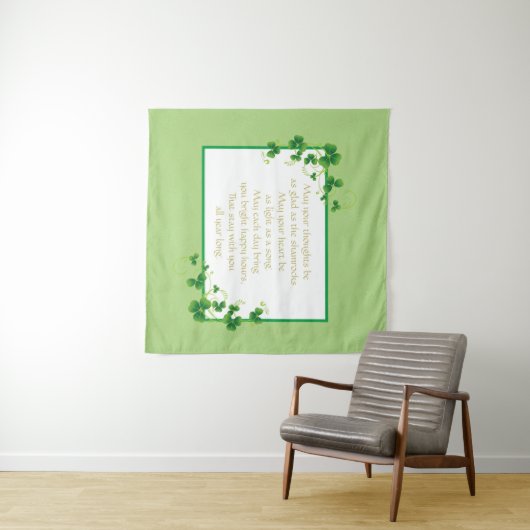 Glad As Shamrocks Irish Blessing Wandkleed (In Situ (horizontaal))