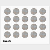 glad betoncement met klei-Afbeelding Ronde Sticker (Vel)