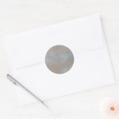 glad betoncement met klei-Afbeelding Ronde Sticker (Envelop)