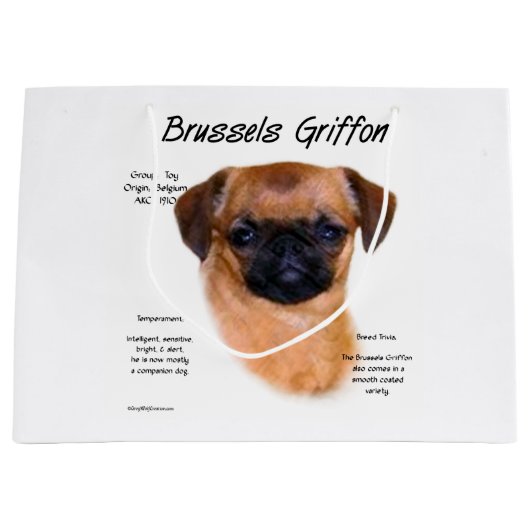 Glad Brussel Griffon Geschiedenis Groot Cadeauzakje (Voorkant)