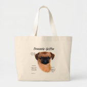 Glad Brussel Griffon Geschiedenis Grote Tote Bag (Voorkant)