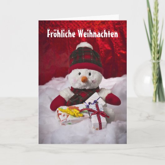 Glad Christmas Schneemann Feestdagen Kaart (Voorkant)