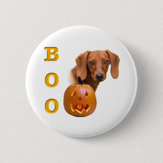 Glad Dachshund Boo - Button (Voorkant)