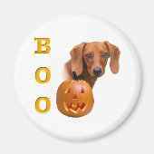 Glad Dachshund Boo - Magneet (Voorkant)