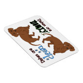 Glad Dachshund Rechthoek Vaatwasser Magneet (Rechterzijde)