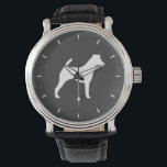 Glad Fox Terrier Silhouet Horloge<br><div class="desc"></div>