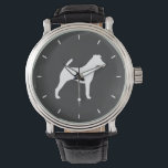 Glad Fox Terrier Silhouet Horloge<br><div class="desc"></div>