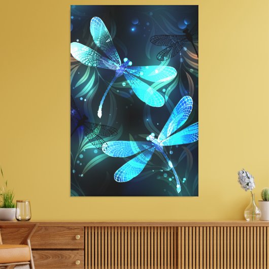 Glad Lake Libellen Canvas Afdruk (Insitu (Woonkamer))