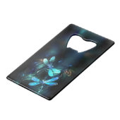 Glad Lake Libellen Creditkaart Flessenopener (Voorkant Gekanteld)