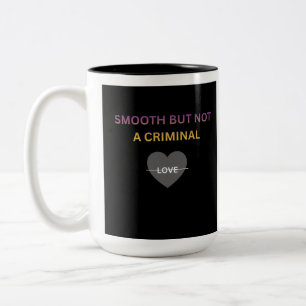 Glad maar geen crimineel tweekleurige koffiemok