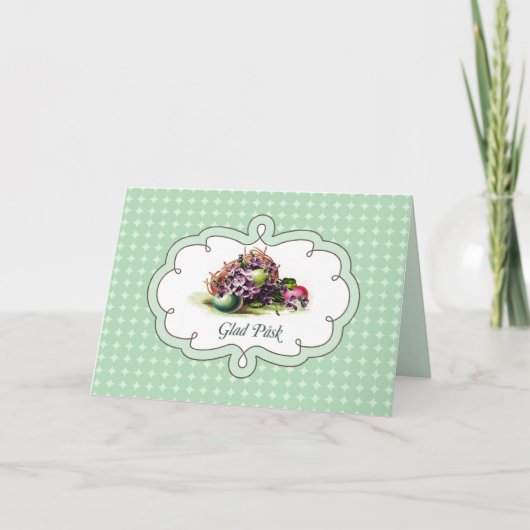 Glad Påsk. PaasKaart in het Zweeds Feestdagen Kaart (Voorkant)