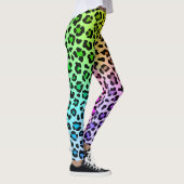 Glad Regenboog Vet en Mooi Luipaard Dier Leggings (Rechts)