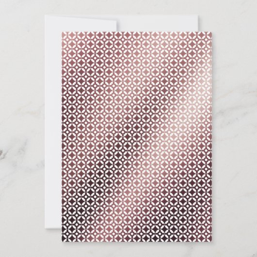 Glad Roos Goud Ombre Brunch & Bubbly Typografie Kaart (Achterkant)