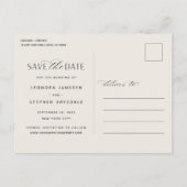 Glad Schrift | Twee Foto's Trouw Save the Date Aankondigingskaart (Achterkant)