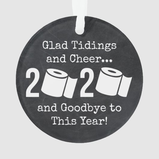 Glad Tidings en Cheer Goodbye 2020 Toilet Paper Ornament (achterkant)