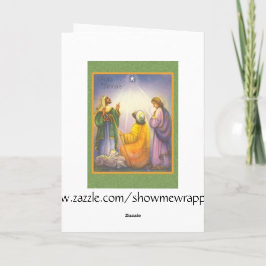 Glad Tidings Feestdagen Kaart (Achterkant)