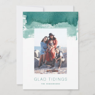 Glad Tidings kerstfeestay-fotokaart Feestdagenkaart