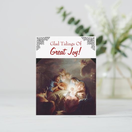 Glad Tidings of Great Joy Custom Briefkaart (Staand voorkant)