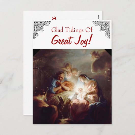 Glad Tidings of Great Joy Custom Briefkaart (Voorkant / Achterkant)