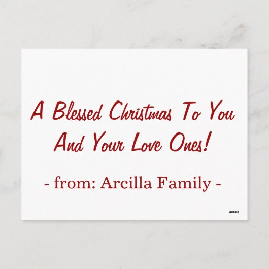 Glad Tidings of Great Joy Custom Briefkaart (Achterkant)