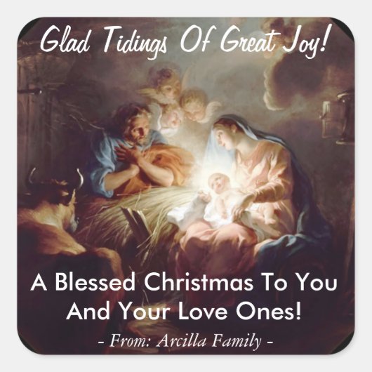 Glad Tidings of Great Joy Custom Sticker (Voorkant)