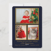 Glad Tidings Schommelpaard Foto Plat Kerstkaart (Achterkant)