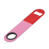 Glad You're Here Red and Pink Speed Flessenopener (Achterkant Gekanteld)