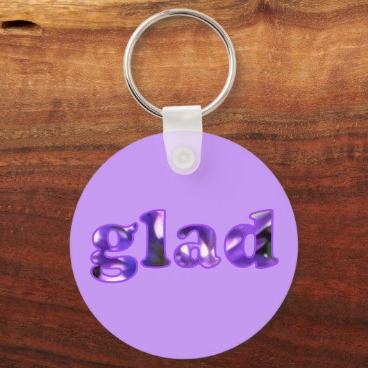 Glad zonder paars sleutelhanger (Voorkant)