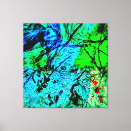 Gladde blauwe abstracte canvasprint, uitgerekte, r canvas afdruk