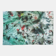 Gladde blauwe abstracte keukenhanddoeken, Abstract