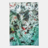 Gladde blauwe abstracte keukenhanddoeken, Abstract Theedoek (Verticaal)