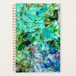 Gladde blauwe abstracte planner, Ontspannen blauw Planner