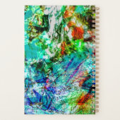 Gladde blauwe abstracte planner, Ontspannen blauw Planner (Achterkant)