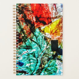 Gladde blauwe abstracte planner, Plastic motief ge Planner