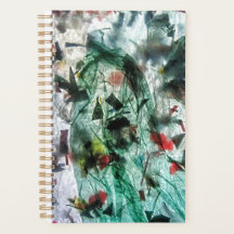 Gladde blauwe abstracte planner, Plastic motief ge